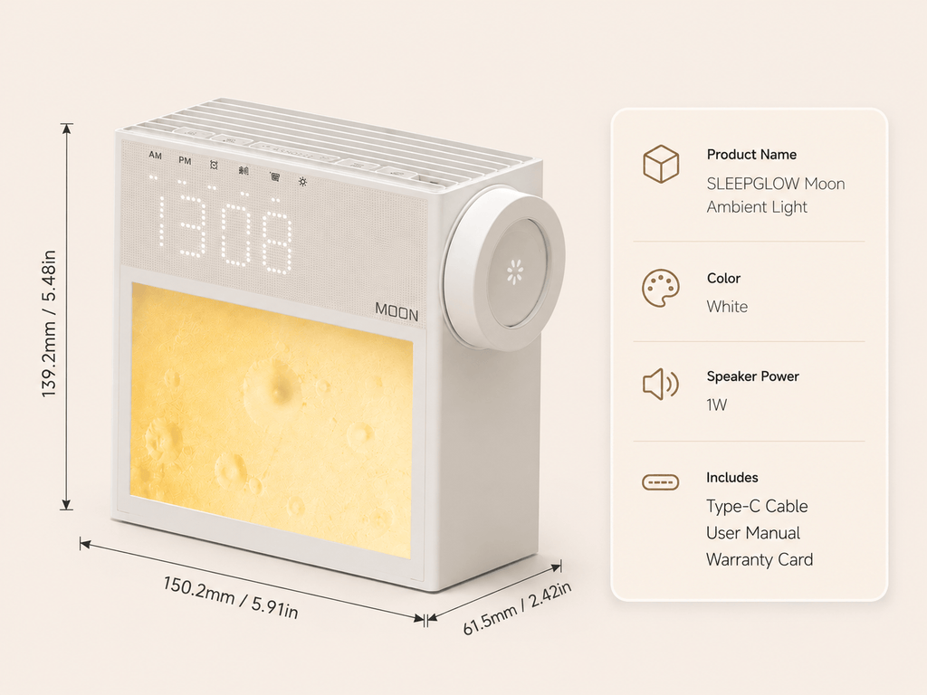 SleepGlow Moon Clock